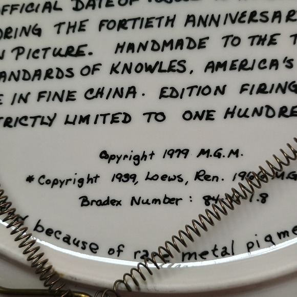 Knowles Wizard Of Oz The Grande Finale 11696E 10 Inch Plate - Picture 5 of 6